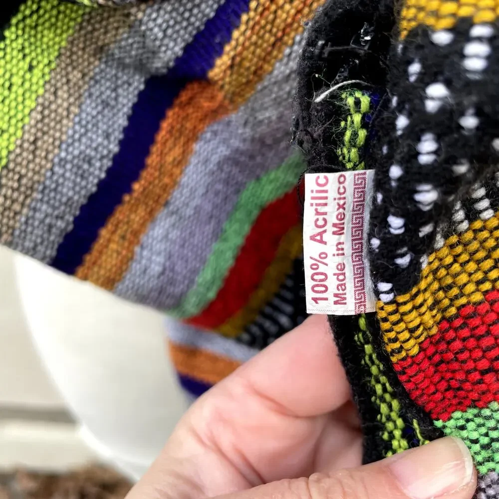 Rugerio's Mexico Colorful Woven Backpack Knapsack